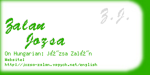 zalan jozsa business card